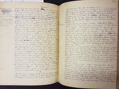 Lot 40 - Hottot (Robert, 1884-1939). An original illustrated manuscript diary by Hottot of his expedition