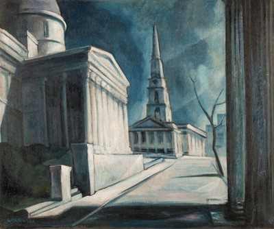 Lot 234 - Gurschner (Herbert, 1901-1975). Trafalgar Square, oil on canvas, signed 'GURSCHNER'