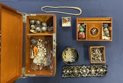 Lot 27 - Tibetan Jewellery. A mixed collection of white metal jewellery