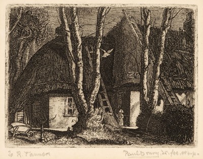 Lot 301 - Drury (Paul Delou, 1903-1988). Evening, 1925, etching, signed and dedicated to R. Tanner