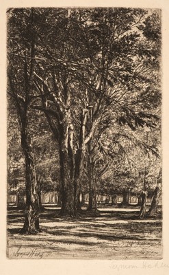 Lot 283 - Haden (Seymour, 1818-1910). Kensington Gardens II (Large Plate), 1859