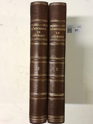 Lot 87 - Tocqueville (Alexis de). De la Democratie en Amerique, volumes 1 & 2 (of 4), 1835