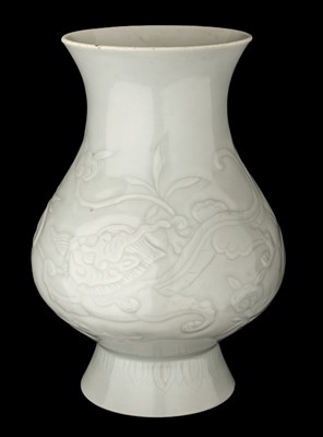 Lot 106 - Vase. A Chinese 18th century pale celadon porcelain vase - Bluett & Sons, London