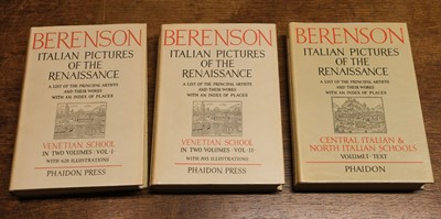 Lot 362 - Berenson (Bernard). Italian Pictures of ethe Renaissance, 2 volumes, 1957