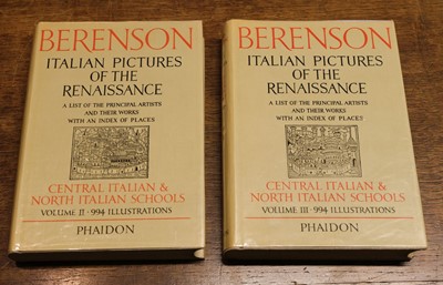 Lot 362 - Berenson (Bernard). Italian Pictures of ethe Renaissance, 2 volumes, 1957