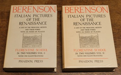 Lot 362 - Berenson (Bernard). Italian Pictures of ethe Renaissance, 2 volumes, 1957