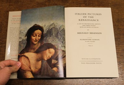 Lot 362 - Berenson (Bernard). Italian Pictures of ethe Renaissance, 2 volumes, 1957