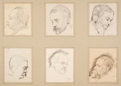 Lot 274 - Royal Birmingham Society of Artists. A collection of 57 pencil portraits of members, circa 1890-1910