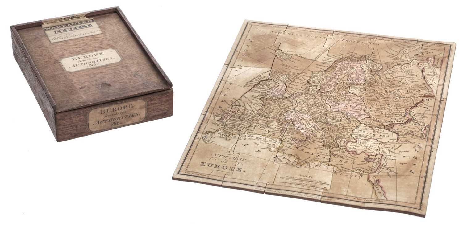 Lot 498 - Jigsaw puzzle. A New Map of Europe, London: Darton, Septr. 20th 1809