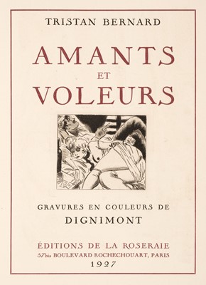 Lot 399 - Dignimont ( André, illustrator). Amants et Voleurs, Paris: Éditions de la Roseraie, 1927