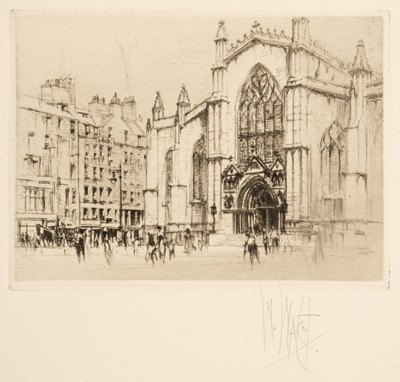 Lot 389 - Walcot (William). Architectural Water-Colours & Etchings of W. Walcot, 1919