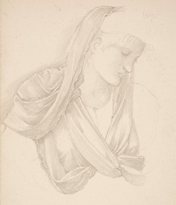 Lot 265 - Burne-Jones (Edward Coley, 1833-1898). Study for The Wheel of Fortune/Study of drapery