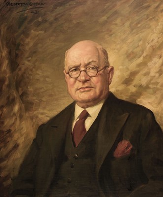 Lot 350 - Cooper (A. E. 1883-1974). Portrait of Sir Edward Mortimer Mountain, 1943, oil on canvas, signed