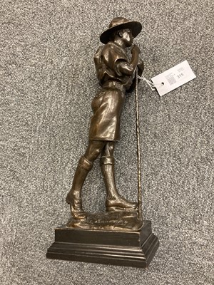 Lot 315 - Scouting. A bronze figure of a Boy Scout circa 1929