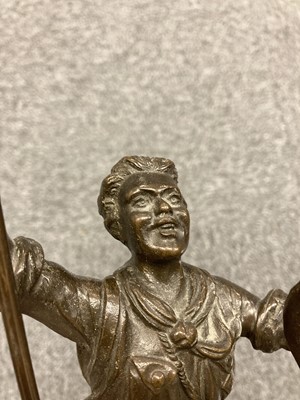 Lot 314 - Scouting. A bronze figure of a Boy Scout