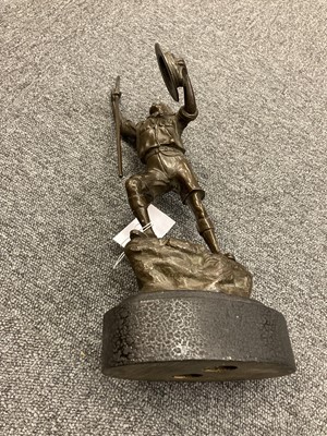 Lot 314 - Scouting. A bronze figure of a Boy Scout