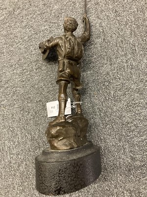 Lot 314 - Scouting. A bronze figure of a Boy Scout