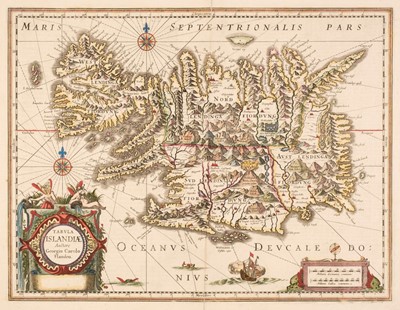 Lot 180 - Iceland. Jansson (Jan), Tabula Islandiae Auctore Georgio Carolo Flandro, circa 1650