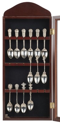 Lot 319 - Scouting. A collection of Boy Scout, Baden-Powell and Boer War silver teaspoons