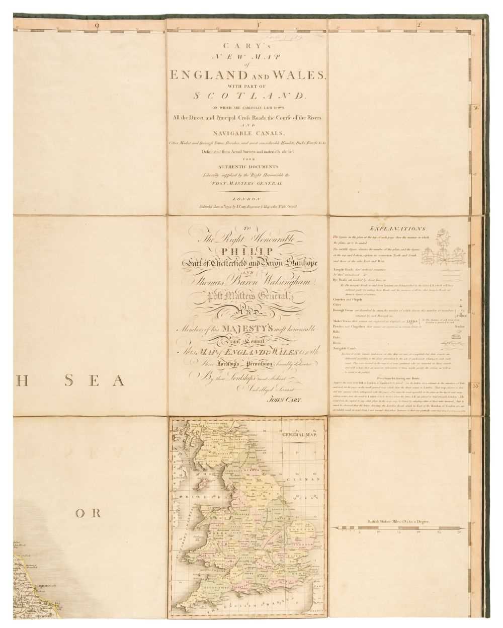 Lot 161 - England & Wales. Cary (John), Cary's New Map of England and Wales..., 1794