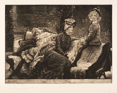 Lot 286 - Tissot (J. J. J., 1836-1902). Le Banc de Jardin, 1883