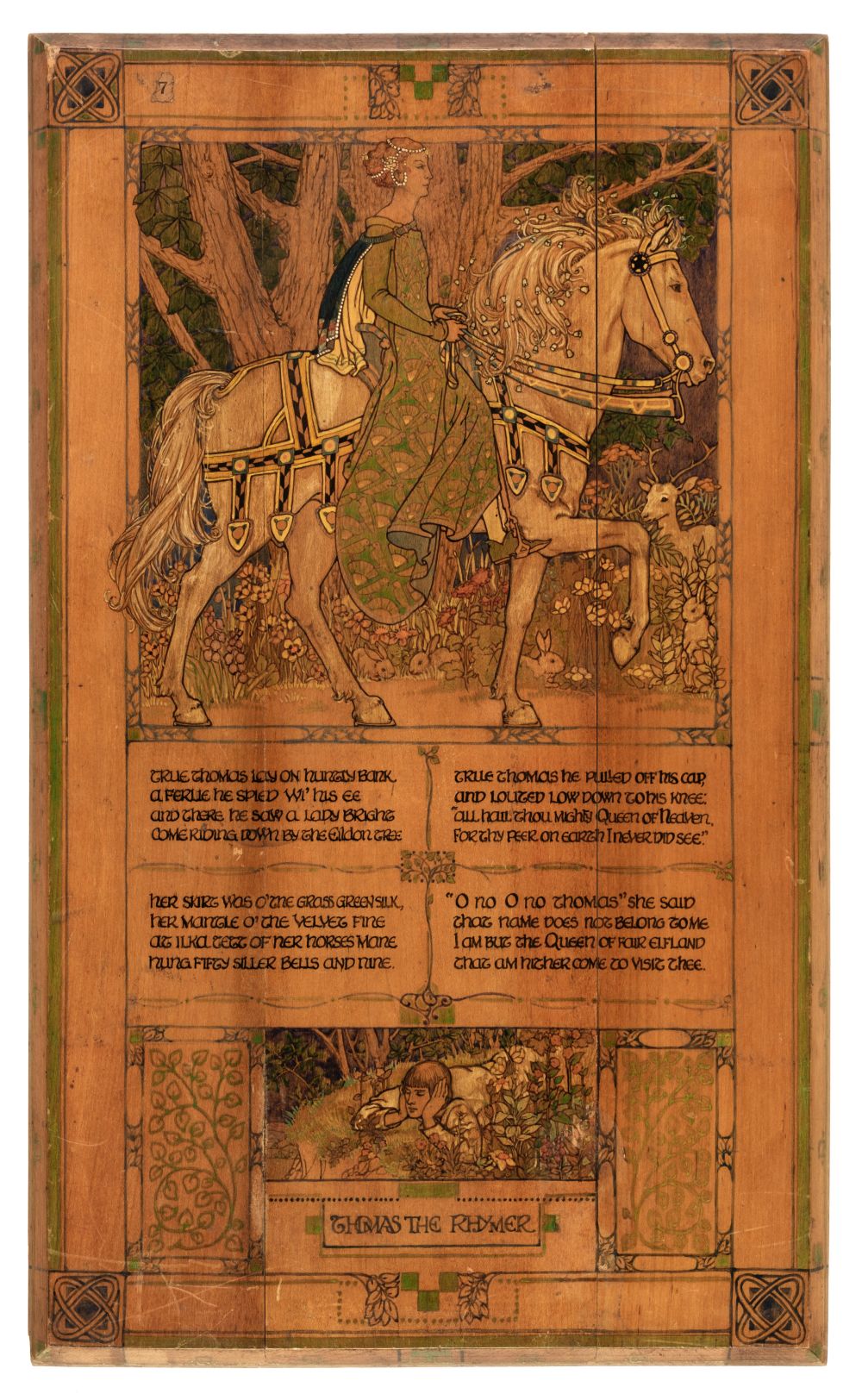 Lot 373 - Arts &amp; Crafts. Thomas the Rhymer, circa 1910