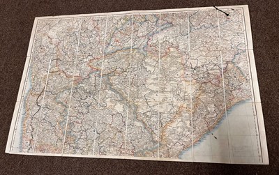 Lot 168 - Folding Maps. A collection of eight maps, 19th century