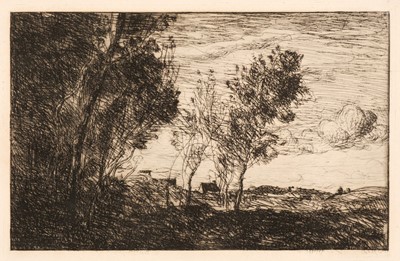 Lot 285 - Corot (Camille,1796-1875). Dans les Dunes, Souvenir du Bois de la Haye, 1869