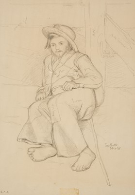 Lot 262 - Boyce (George Pryce, 1826-1897). Study of a young Welsh man resting, 1855, & 4 others