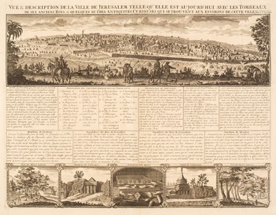 Lot 152 - Chatelain (Henry Abraham). Vue & Description de la Ville de Jerusalem..., circa 1720