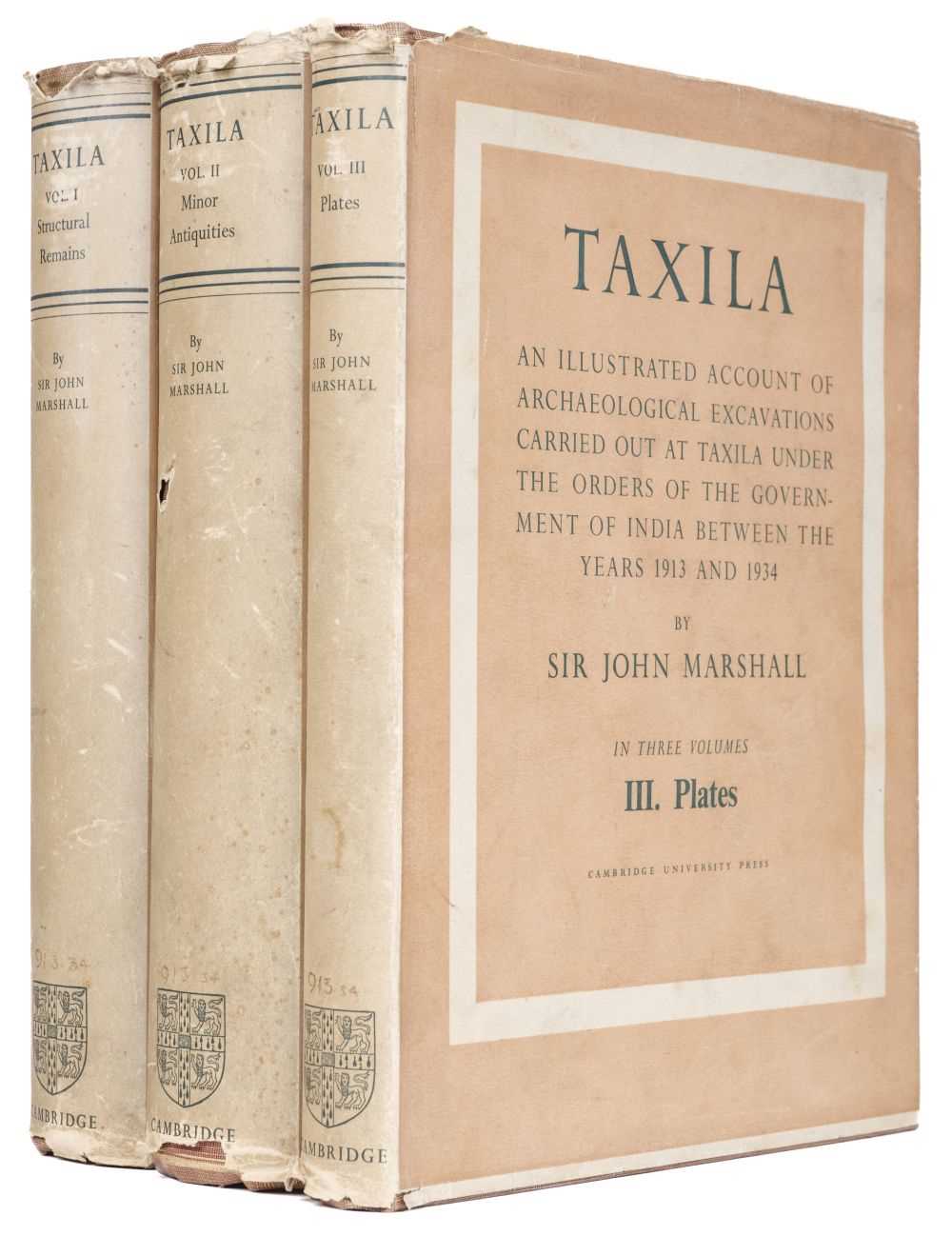 Lot 17 - Marshall (John). Taxila, 1st edition, 3 volumes, Cambridge: Cambridge University Press, 1951