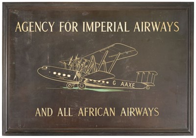 Lot 51 - Imperial Airways. A fine bronze travel agents wall plaque circa 1930