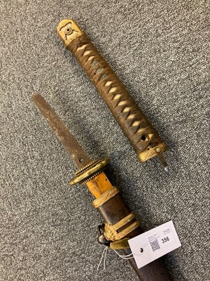 Lot 356 - Japanese Katana. A Japanese katana