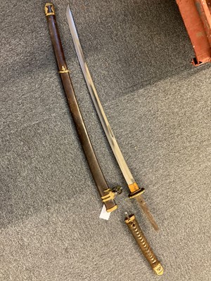 Lot 356 - Japanese Katana. A Japanese katana