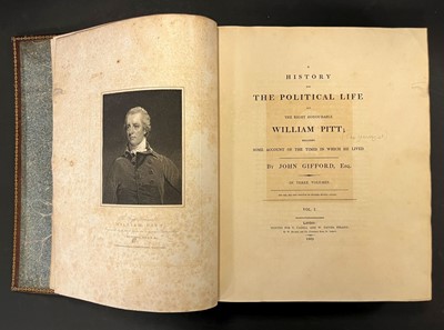 Lot 338 - Gifford (John). History of William Pitt, 3 volumes, 1809