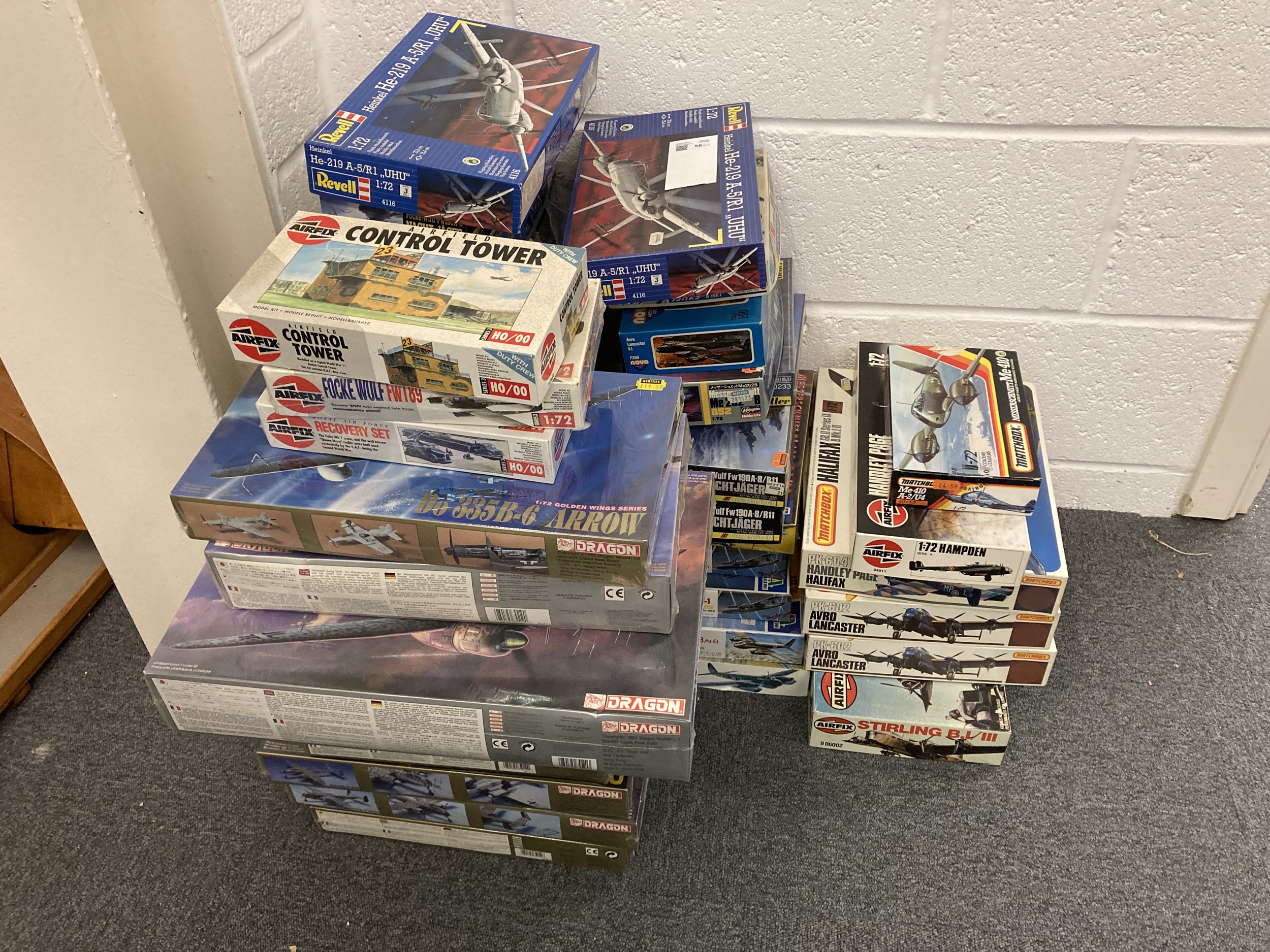 Lot 58 - Model Aircraft Kits. A collection of model