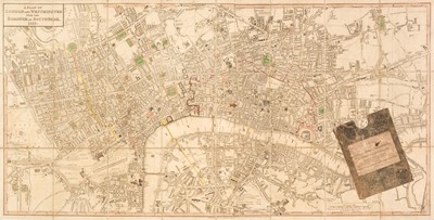 Lot 189 - London. Faden (W.), A Plan of London and Westminster with the Borough of Southwark, 1816