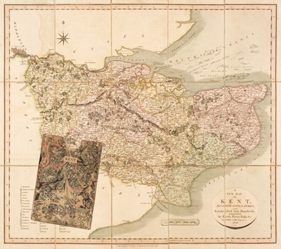 Lot 170 - Folding Maps. Cary (John), A New Map of Kent Divided into Lathes..., 1806