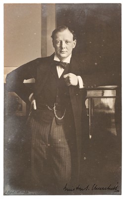 Lot 252 - Churchill (Winston Spencer, 1874-1965). Signed Photograph, ‘Winston S. Churchill’, 1904
