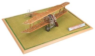 Lot 90 - Sopwith Camel model. A museum quality scale model of Sopwith Camel, circa 1917