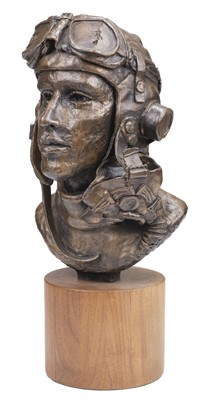Lot 54 - Macleod (Janet). Pilot's Head 1986, bronze bust