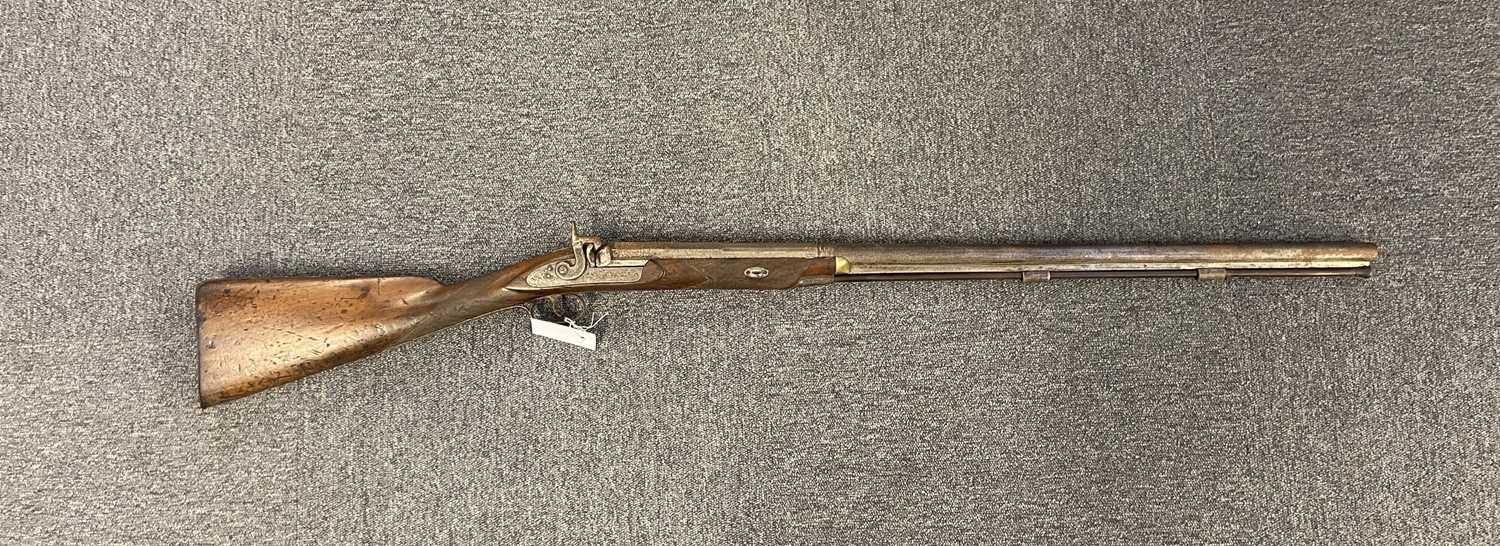 Lot 347 - Sporting Rifle. A Victorian percussion sporting rifle