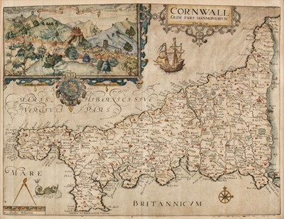 Lot 156 - Cornwall. Saxton (Christopher & Kip W.), Cornwall olim pars Danmoniorum, [1637]