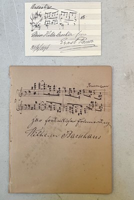 Lot 355 - Musicians' Autographs. A group of 9 Autograph Musical Quotations Signed by various instrumentalists