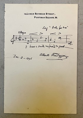 Lot 355 - Musicians' Autographs. A group of 9 Autograph Musical Quotations Signed by various instrumentalists