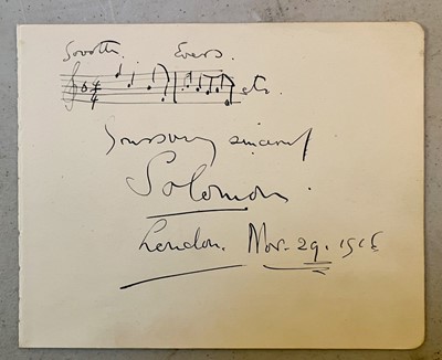 Lot 355 - Musicians' Autographs. A group of 9 Autograph Musical Quotations Signed by various instrumentalists