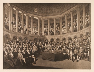 Lot 390 - Irish House of Commons. A large mezzotint engraving after the original by Francis Wheatley