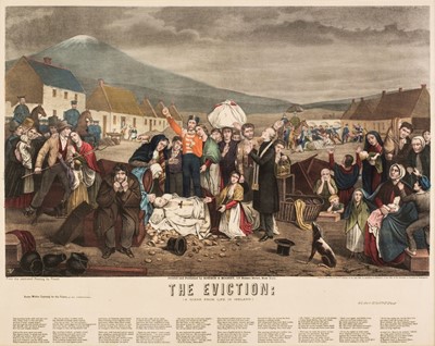 Lot 391 - Irish-American Political Broadside. The Eviction: A Scene from Life in Ireland, New York, [1871]