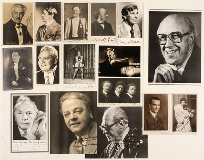 Lot 318 - Composers & Musicians. A group of 17 signed (mostly vintage) photographs, all 20th century
