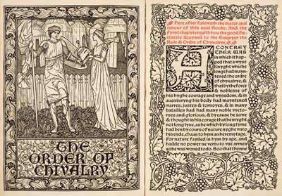 Lot 827 - Kelmscott Press. The Order of Chivalry, Hammersmith: Kelmscott Press, [1893]

discretion